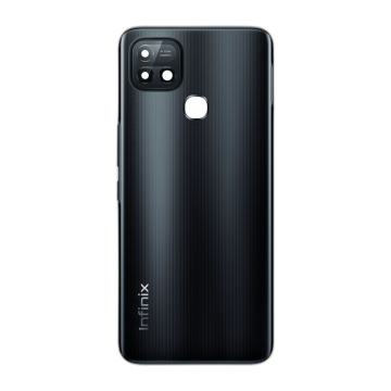 Infinix Hot 10i Rear Back Body Casing Housing Replacement Battery Back Door With Side Buttons And Camera Lens For Hot 10i - Black