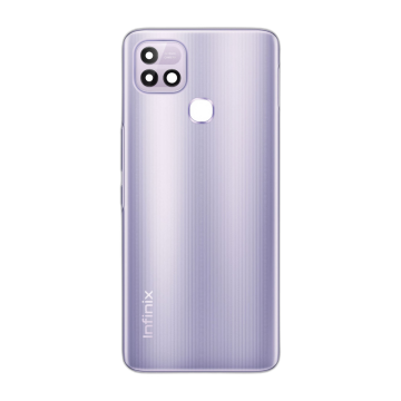 Infinix Hot 10i Rear Back Body Casing Housing Replacement Battery Back Door With Side Buttons And Camera Lens For Hot 10i - Purple