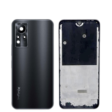 Infinix Note 11 Housing Middle Frame With Side Button and Camera Lens Complete Body Casing Replacement For Note 11 - Black
