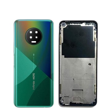 Infinix Note 7 Housing Middle Frame With Side Button and Camera Lens Complete Body Casing Replacement For Note 7 - Green