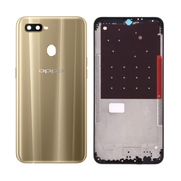 Oppo A7 Rear Complete Body Casing Housing Replacement For A7 - Golden