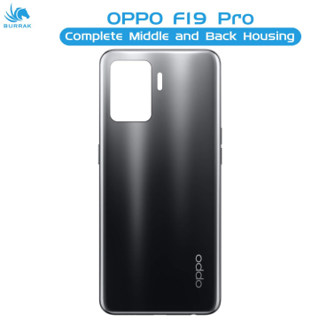 Oppo F19 Pro Housing Middle Frame With Side Button and Camera Lens Body Casing Replacement For F19 Pro - Black