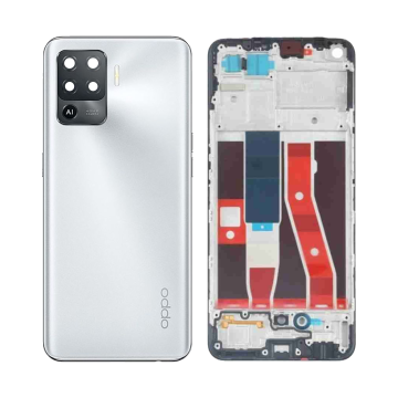 Oppo F19 Pro Rear Complete Body Casing Housing Replacement For F19 Pro - Silver