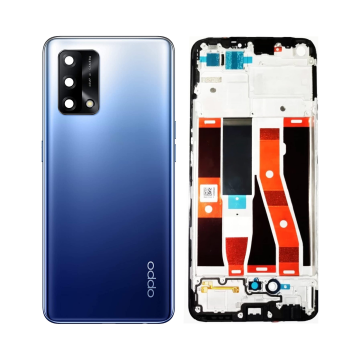Oppo F19 Rear Complete Body Casing Housing Replacement For F19 - Blue