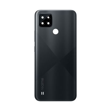 Realme C21 Rear Back Body Casing Housing Replacement Battery Back Door With Side Buttons And Camera Lens For Realme C21 - Black