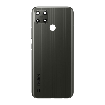 Realme C25y Rear Back Body Casing Housing Replacement Battery Back Door With Side Buttons And Camera Lens For Realme C25Y - Black