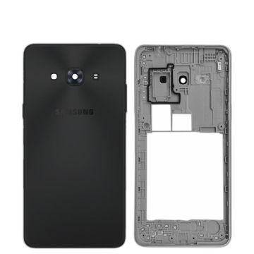 Samsung Galaxy J3 Pro 2016 Housing Middle Frame With Side Button and Camera Lens Complete Body Casing Replacement For Galaxy J3 Pro 2016 - Black