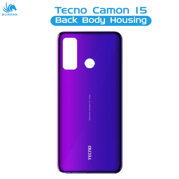 Tecno Camon 15 Rear Back Body Casing Housing Replacement Battery Back Door For Camon 15 - Purple