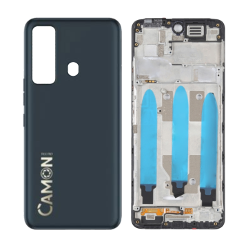 Tecno Camon 17 Housing Middle Frame With Side Button Complete Body Casing Replacement For Camon 17 - Blue