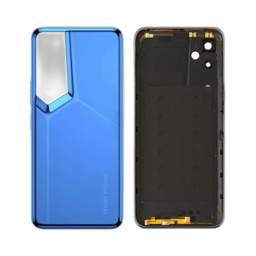 Tecno Pova Neo 2 Housing Middle Frame With Side Button and Replacement Battery Back Door For Pova Neo 2 - Blue