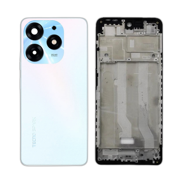 Tecno Spark 10 Pro Rear Complete Body Casing Housing Replacement For Spark 10 Pro - White