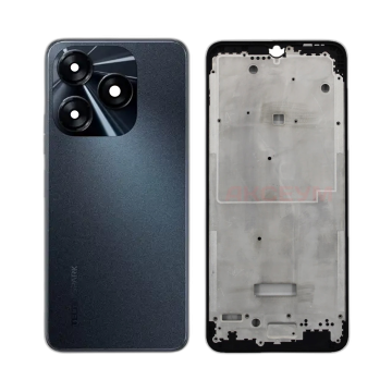 Tecno Spark 10 Rear Complete Body Casing Housing Replacement For Spark 10 - Black