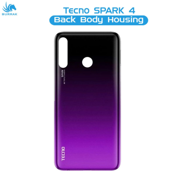 Tecno Spark 4 Rear Back Body Casing Housing Replacement Battery Back Door For Tecno Spark 4 - Purple