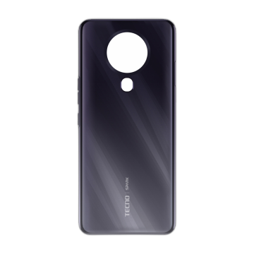 Tecno Spark 6 Rear Back Body Casing Housing Replacement Battery Back Door With Side Buttons For Spark 6 - Black