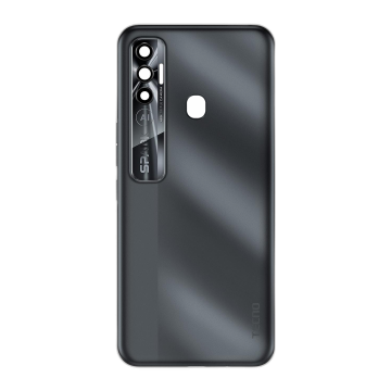 Tecno Spark 7 Pro Rear Back Body Casing Housing Replacement Battery Back Door With Side Buttons And Camera Lens For Spark 7 Pro - Black