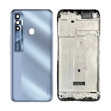 Tecno Spark 7 Pro Rear Complete Body Casing Housing With Camera Lens Replacement For Spark 7 Pro - Blue