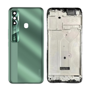 Tecno Spark 7 Pro Rear Complete Body Casing Housing With Camera Lens Replacement For Spark 7 Pro - Green