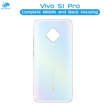 Vivo S1 Pro Housing Middle Frame With Side Button and Camera Lens Body Casing Replacement For S1 Pro - White