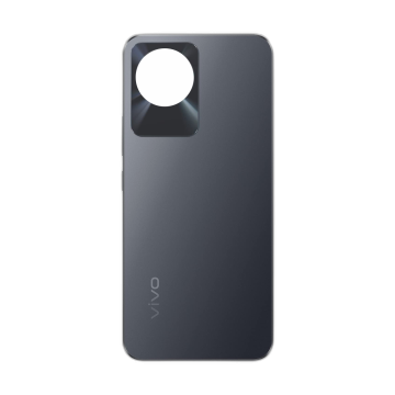 Vivo Y02 Housing Middle Frame With Side Button and Replacement Battery Back Door For Vivo Y02 - Black