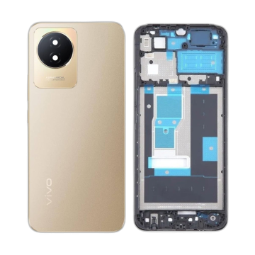 Vivo Y02T Rear Complete Body Casing Housing Replacement For Y02T - Golden