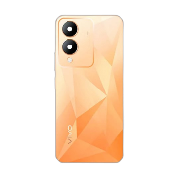Vivo Y17s Housing Middle Frame With Side Button and Replacement Battery Back Door For Y17s - Golden