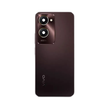 Vivo Y18 Housing Middle Frame With Side Button and Replacement Battery Back Door For Y18 - Brown