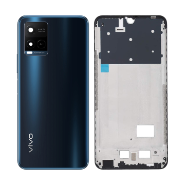 Vivo Y21 Rear Complete Body Casing Housing With Camera Lens Replacement For Vivo Y21 - Blue