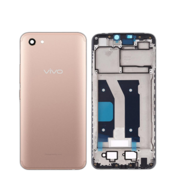 Vivo Y81 Housing Middle Frame With Side Button and Camera Lens Complete Body Casing Replacement For Y81 - Golden