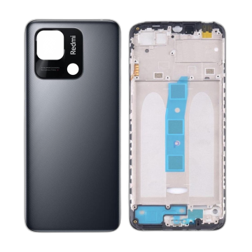 Xaiomi Redmi 10C Rear Complete Body Casing Housing Replacement For Redmi 10C - Black
