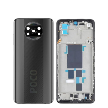 Xiaomi Poco X3 Housing Middle Frame With Side Button and Camera Lens Complete Body Casing Replacement For Poco X3 - Gray