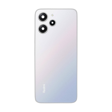 Xiaomi Redmi 12 Housing Middle Frame With Side Button and Replacement Battery Back Door For Redmi 12 - Silver