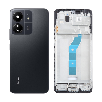 Xiaomi Redmi 13C Rear Complete Body Casing Housing Replacement For Redmi 13C - Black