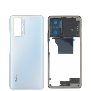 Xiaomi Redmi Note 10 Pro Housing Middle Frame With Side Button and Replacement Battery Back Door For Xiaomi Redmi Note 10 Pro - Blue