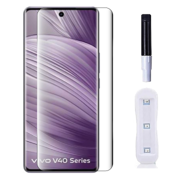 Vivo V40 UV Tempered Glass Full Glue Screen Protector