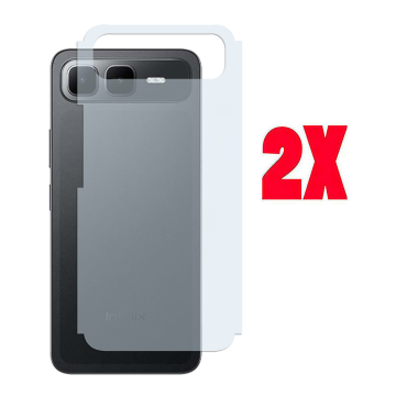 Infinix Smart 10 Plus Back Protector Carbon Fiber Matte Soft Skin Sheet For - 2Pcs