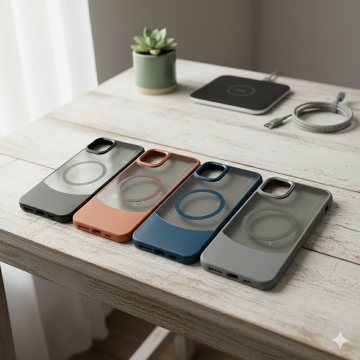 Apple iPhone 11 Pro Max Magsafe Smoky Matte Leather Texture Mobile Cover