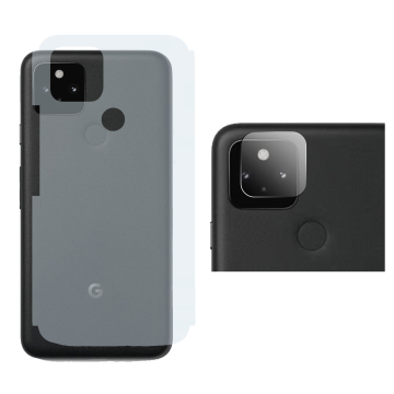 Pixel 5A 5G Rear Combo: Carbon Fiber Skin + Camera Lens Protector