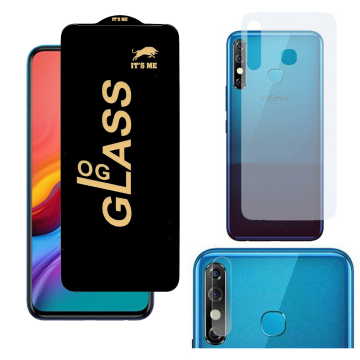 Infinix Hot 8 Ultimate Kit: OG Glass + Carbon Back Camera Protector