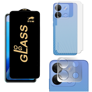 Infinix Smart 7 HD 3-in-1 Safety: OG Glass + Carbon Back Camera Lens
