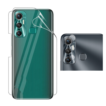 Infinix Hot 11 Clear Back Kit: Jelly Film + Camera Lens Protector