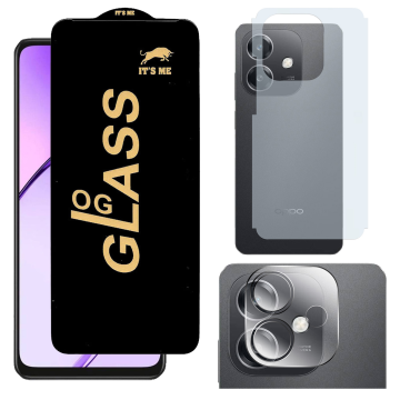 Oppo A3 3-in-1 Kit: OG Glass + Carbon Back Camera Protector