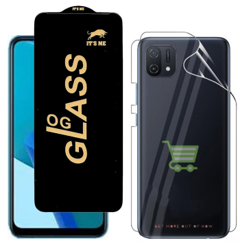 Oppo A16e Protection Pack: OG Glass + Clear Back Jelly Film