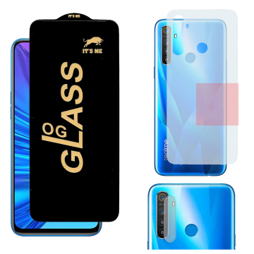 Realme 5 3-in-1 Kit: OG Glass + Carbon Back Camera Protector