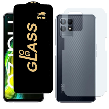 Realme Narzo 50 Combo: OG Glass Screen Protector + Carbon Back Skin
