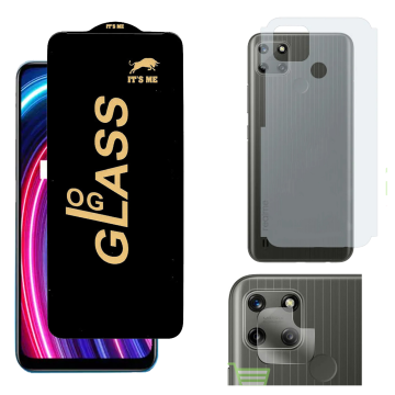 Realme C25Y 3-in-1 Kit: OG Glass + Carbon Back Camera Protector