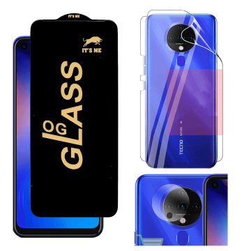 Tecno Spark 6 360¬∞ Clear Kit: OG Glass + Back Jelly Camera Guard