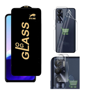 Tecno Pova Neo 360¬∞ Clear Kit: OG Glass + Back Jelly Camera Guard