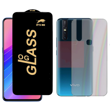 Vivo V15 Combo: OG Glass Screen Protector + Carbon Back Skin