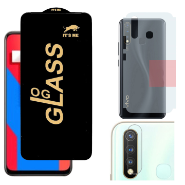 Vivo Y19 3-in-1 Kit: OG Glass + Carbon Back Camera Protector