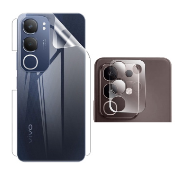 Vivo Y29 Clear Back Kit: Jelly Film + Camera Lens Protector